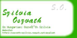 szilvia oszvath business card